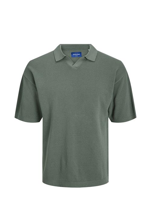 Se Jack & Jones Jorlinen Blend Knit Ss Polo Sn Jack & J S Green ved Booztlet