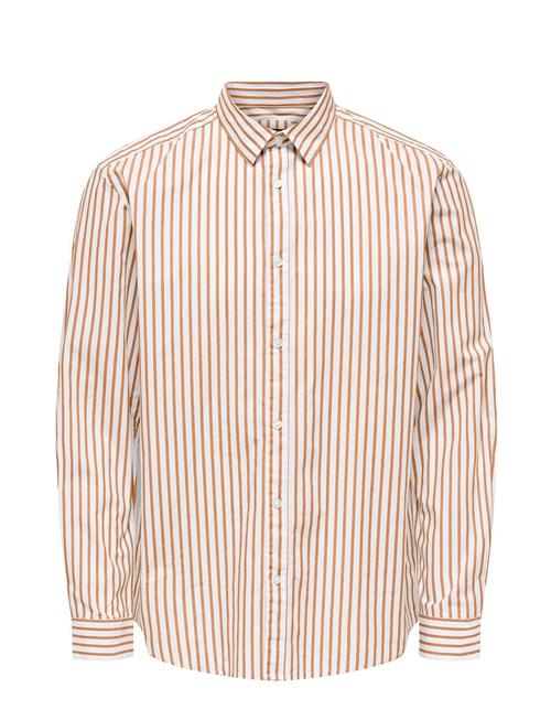 ONLY & SONS Onscape L/S Stripe Reg Shirt Fw ONLY & SONS White