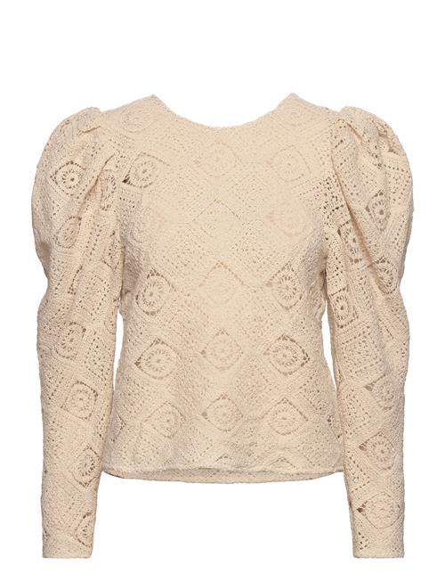 Se MAUD Kelis Lace Blouse MAUD Beige ved Booztlet