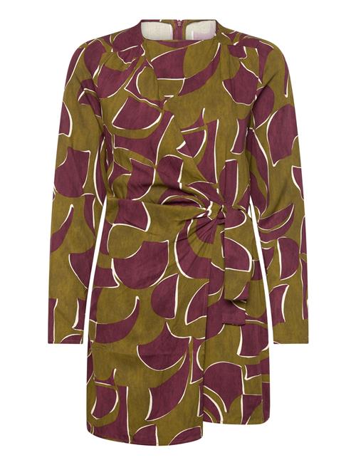 Knotted Wrap Dress Mango Khaki