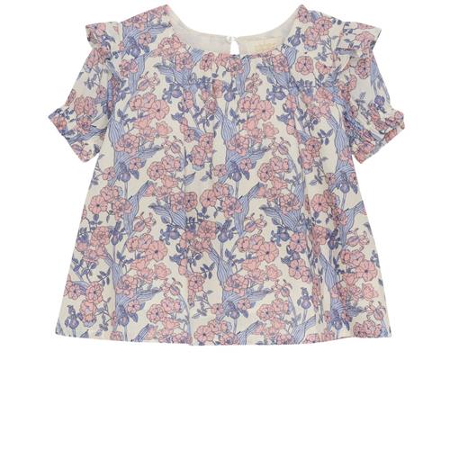 Creamie Blomstret Bluse Buttercream |  | 104 cm