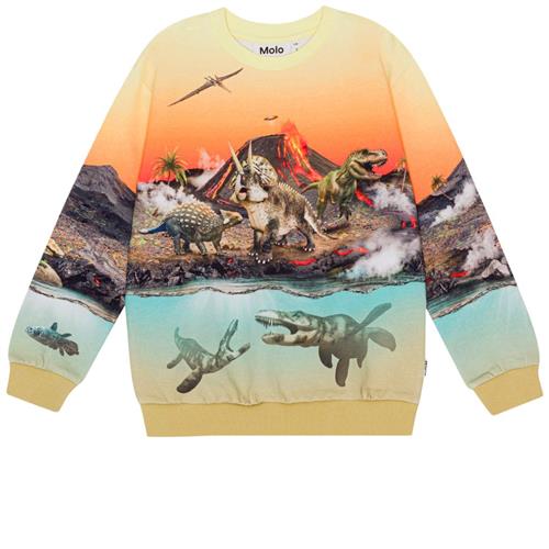 Se Molo GOTS Miksi Sweatshirt Volcano Dinos | Orange | 164 cm ved Babyshop