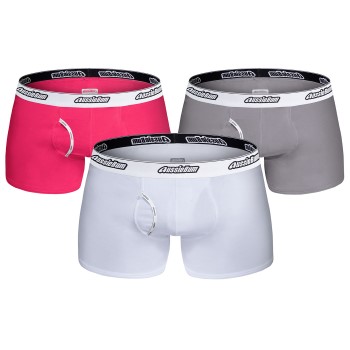 aussieBum AussieBum Essential Bamboo Hipster Grå/Rød bomuld Medium Herre