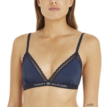 Tommy Hilfiger Bh Lace Unlined Triangle Bra Marineblå Large Dame