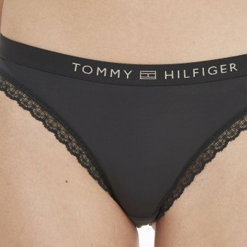 Tommy Hilfiger Trusser Tonal Logo Lace Briefs Sort Small Dame