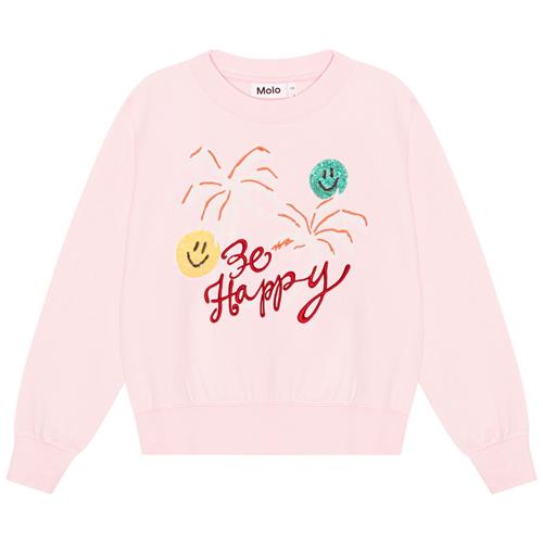 Molo GOTS Marge Sweatshirt Glitter Palms | Lyserød | 110 cm