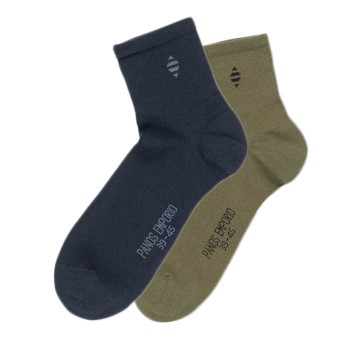 Panos Emporio Strømper 2P Michael Cottom Quarter Socks Flerfarvet One Size Herre