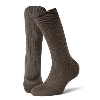 Panos Emporio Strømper 2P Premium Mercerized Wool Rib Socks Lysbrun  One Size Herre