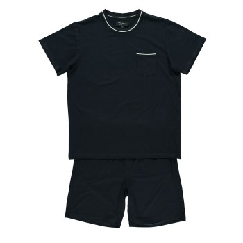 Se Topeco Mens Bamboo Pyjama Marineblå Small Herre ved Timarco