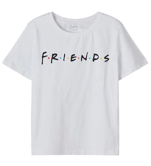 Se LMTD LMTD x Friends T-shirt - NlfFriends - Bright White ved KidsWorld