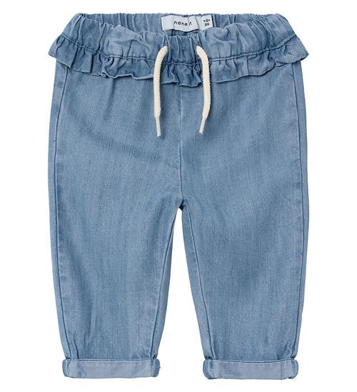 Se Name It Name It bukser - NbfBella - Baggy - Light Blue Denim ved KidsWorld