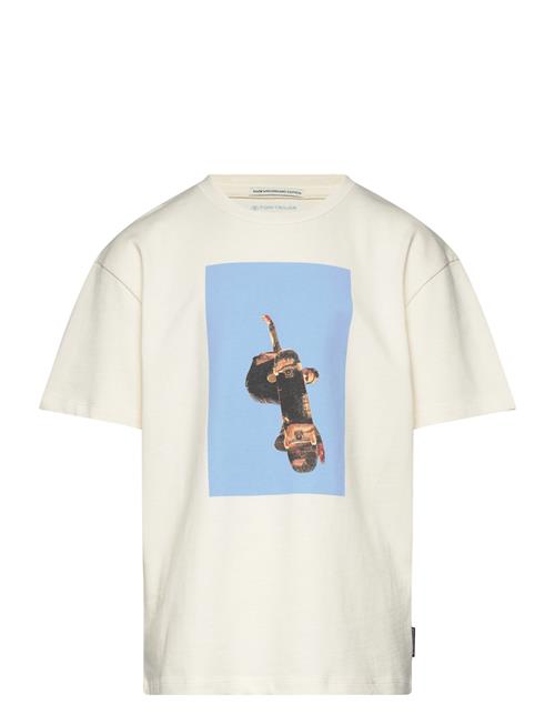 Tom Tailor Over Artwork T-Shirt Tom Tailor White