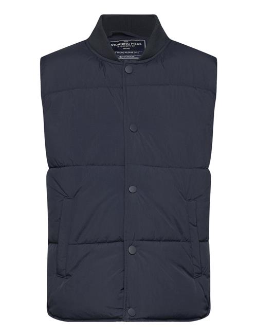 Se Tom Tailor Quilted Vest Tom Tailor Navy ved Booztlet