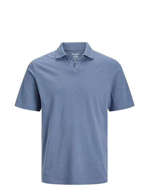 Se Jack & Jones Jjesummer Linen Polo Ss Ln Jack & J S Blue ved Booztlet