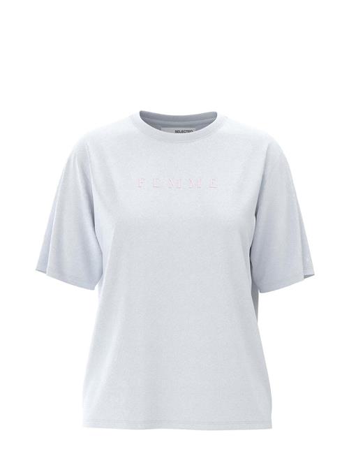 Se Selected Femme Slfvilja Ss Printed Tee W Noos Selected Femme White ved Booztlet