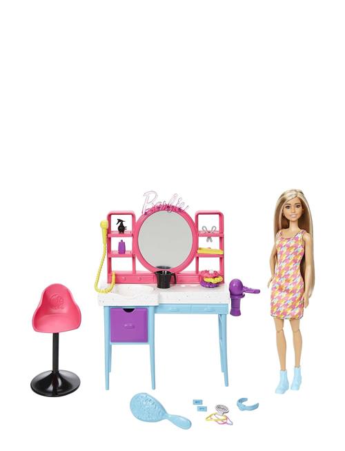 Totally Hair Doll And Hair Salon Playset, Color-Change Hair Barbie Patterned