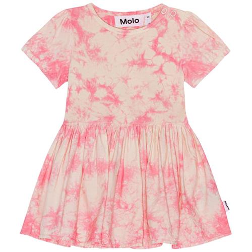 Se Molo GOTS Cibi Kjole Rose Tie Dye | Lyserød | 80 cm ved Babyshop