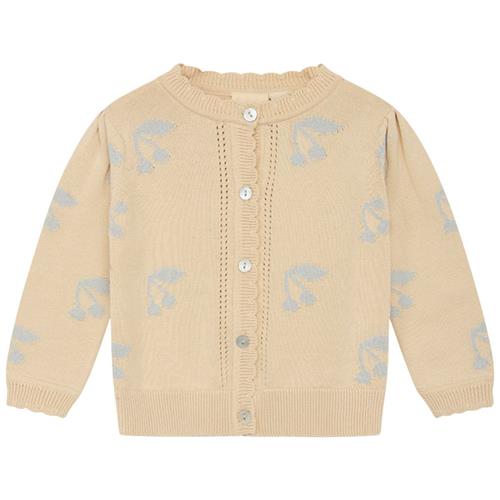 Se Flöss Harper Cardigan Sea salt/Warm cotton | Beige | 74 cm ved Babyshop