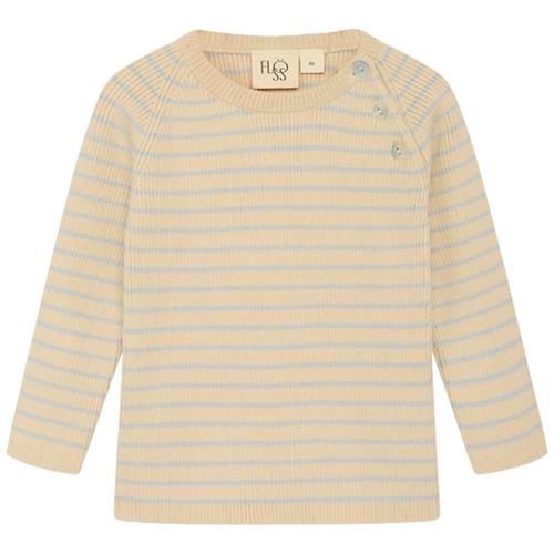 Flöss Flye Stribet Trøje Sea Salt/Warm Cotton | Beige | 56 cm