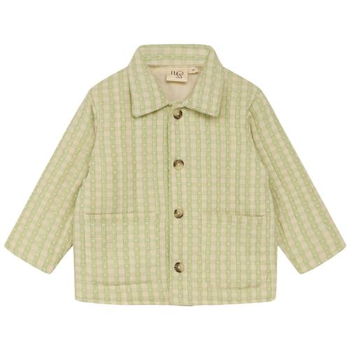 Flöss Stella Jakke Lime Gingham | Grønn | 80 cm