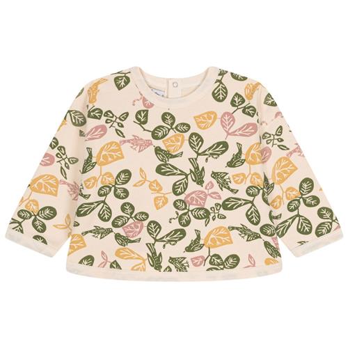 Petit Bateau Blomstret Baby Sweatshirt Cremefarvet |  | 12 months