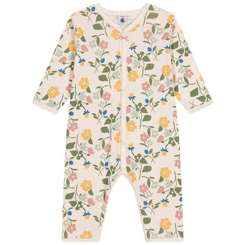 Se Petit Bateau Blomstret Heldragt Beige | Hvid | 12 months ved Babyshop