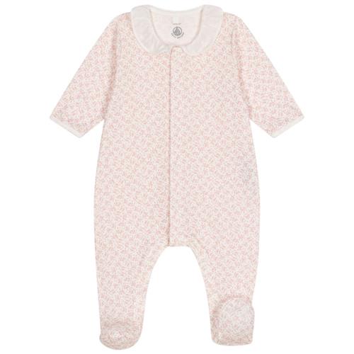 Petit Bateau Blomstret Sparkedragt Cremefarvet | Lyserød | 6 months