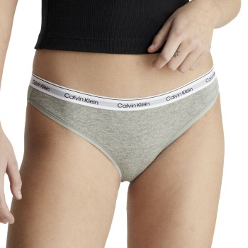 Calvin Klein Trusser Modern Logo Bikini Brief Grå bomuld Medium Dame