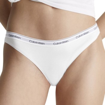 Calvin Klein Trusser Modern Logo Thong Hvid bomuld Small Dame