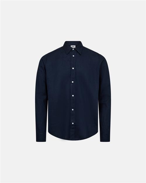 Skjorte | Hør/bambusviskose | Navy