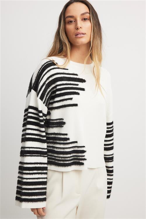 Se NA-KD Oversized Knitted Sweater - Stripe ved NA-KD