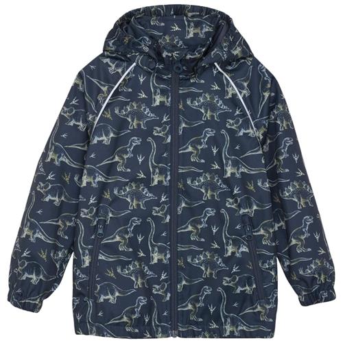 Se Minymo Mønstret Softshell Jakke Blue Nights | Blå | 104 cm ved Babyshop