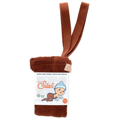 Se Silly Silas GOTS Teddy Strømpebukser Cinnamon | Brun | 3-6 months ved Babyshop