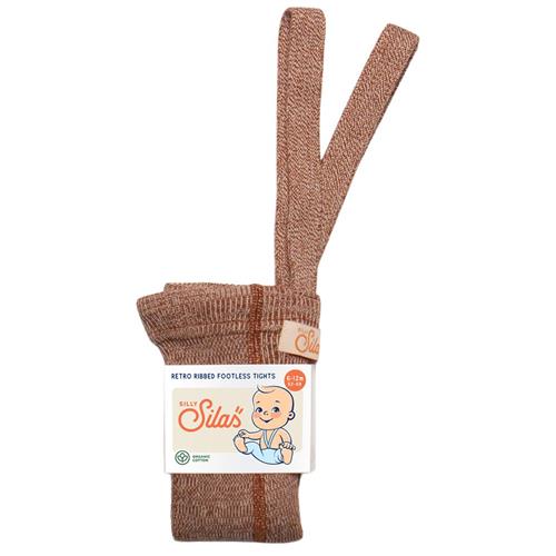 Se Silly Silas GOTS Fodsløse strømpebukser Salted Caramel | Brun | 6-12 months ved Babyshop