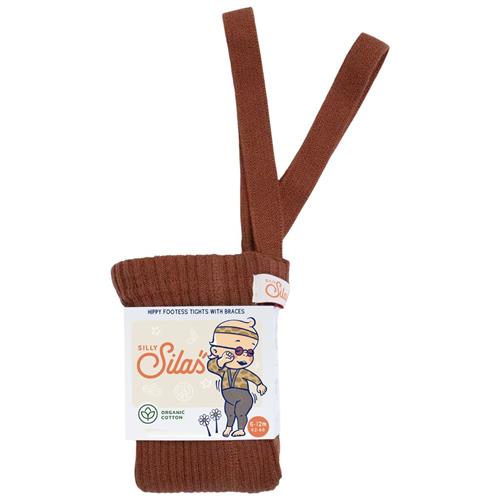 Se Silly Silas GOTS Hippy Fodsløse Strømpebukser Cinnamon | Brun | 1-2 years ved Babyshop