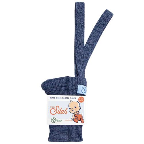 Silly Silas GOTS Strømpebukser Denim Blue  3-6 months  Blå  3-6 måneder  unisex