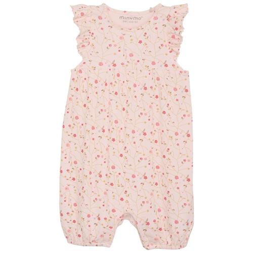 Minymo Blomstret Ribbet Romper Dogwood | Lyserød | 68 cm