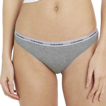 Calvin Klein Trusser 3P Low Rise Bikini Briefs Hvid/Grå bomuld Small Dame