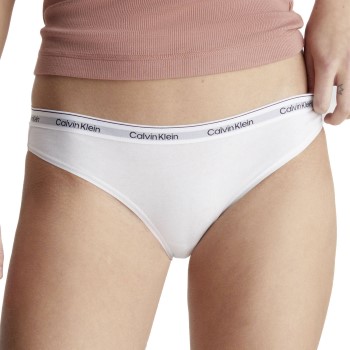 Calvin Klein Trusser 3P Low Rise Bikini Briefs Hvid bomuld Large Dame