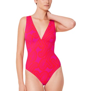 Triumph Flex Smart Summer 05 Padded Cup Swimsuit Rosa Mønster  Fit Smart 1 Dame