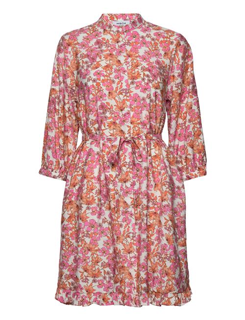 MSCH Copenhagen Mschadanaya Ladonna 3/4 Shirt Dress Aop MSCH Copenhagen Pink