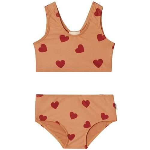 Se Kuling Ios Hjertemønstret Bikini Terracotta | Orange | 86/92 cm ved Babyshop