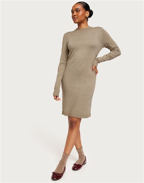 Object Collectors Item - Beige - Objthess L/S Knit Dress Noos