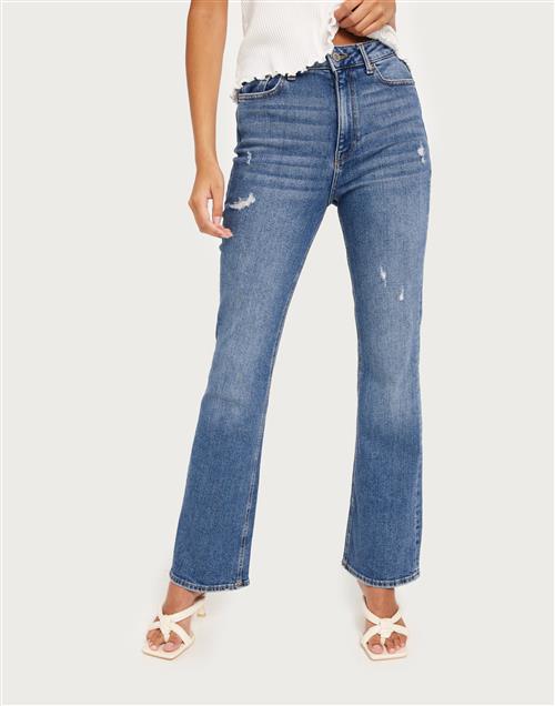 Se JJXX - Blå - Jxturin Bootcut Hw Jeans C7061 Dnm ved Nelly