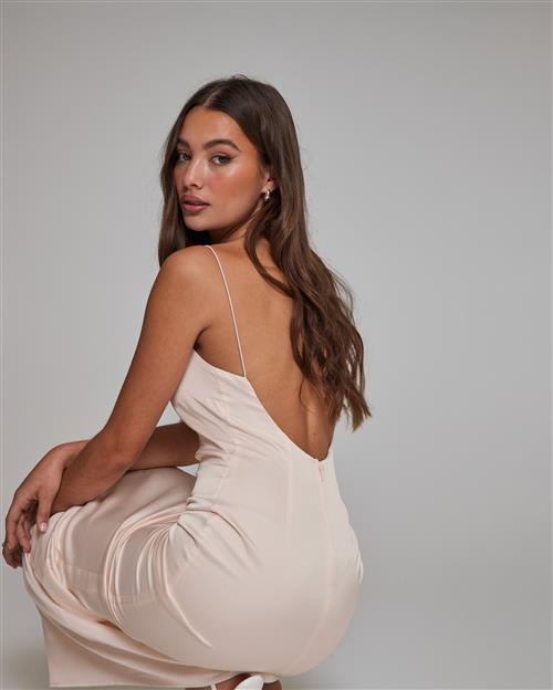 Nelly - Beige - Clean Satin Dress