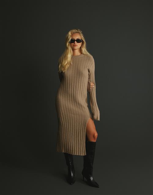 Nelly - Beige - Everyday Long Knit Dress