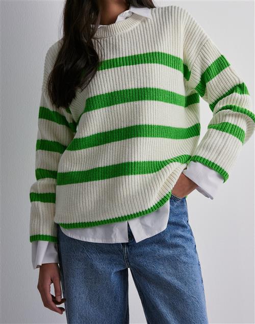 Selected Femme - Grøn - Slfbloomie Ls Knit O-Neck Noos