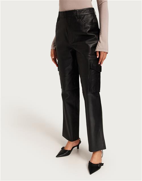 Selected Femme - Sort - Slfkaisa Hw Leather Pant