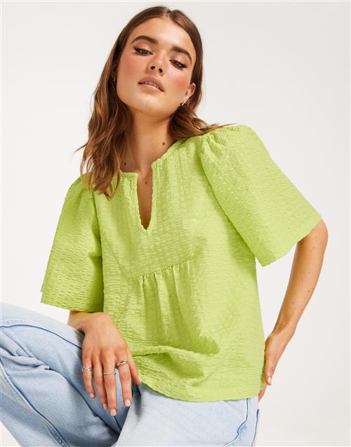 Vila - Grøn - Vikuliza V-Neck 2/4 Top