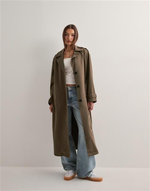 Se Only - Brun - Onlline X-Long Trenchcoat Otw Noos ved Nelly